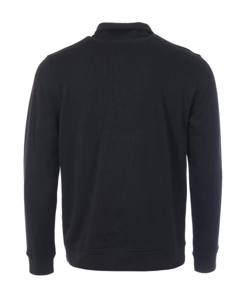 Hugo Boss Mens Logo Patch Sustainable Half Zip Sweatshirt - Black - Size Large